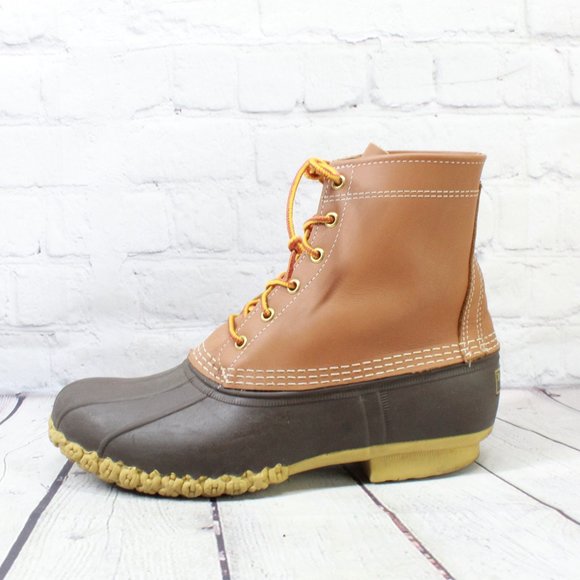 L.L. Bean Other - LL BEAN 8 Inch Unlined Brown Leather Duck Bean Boots Size 10 M